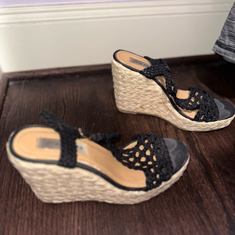 Steve Madden Black Women's Wedges